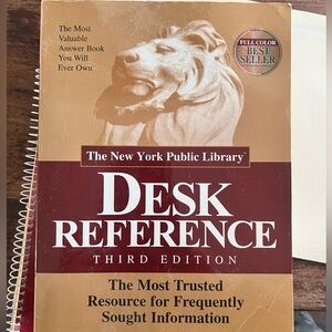 The New York Public Library Desk Reference - Maroon & Gold Cover